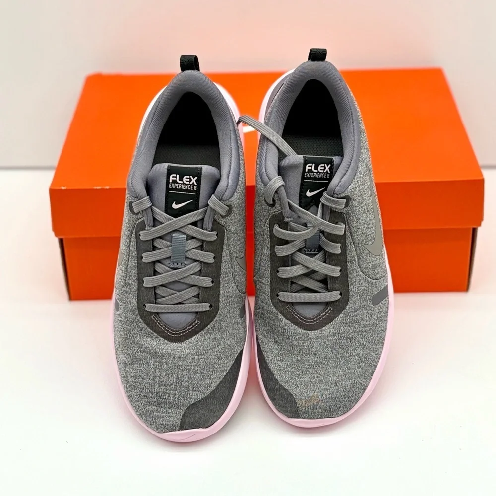 Nike Women's Gray & Pink Flex Running Shoes Size 8